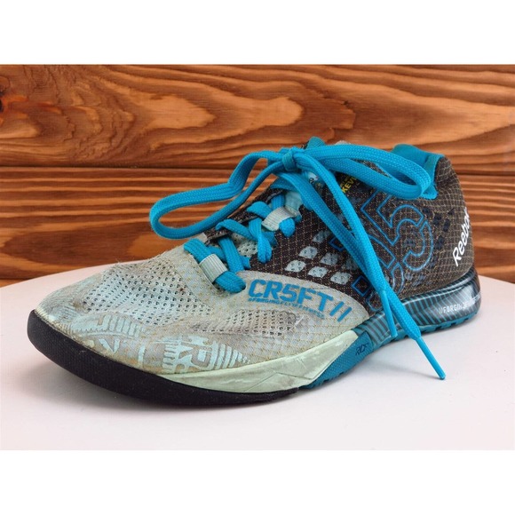 Reebok Size 7 Running Blue Fabric M Crossfit Lace Up - Picture 1 of 9